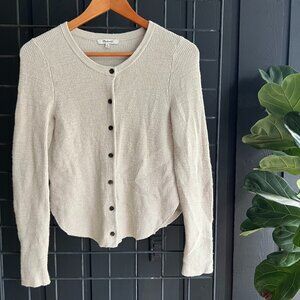 XS - Madewell - Button Up Off-White Sweater